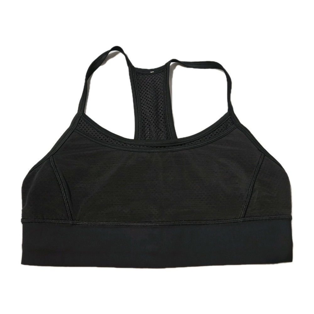 Lululemon Fit Physique Black Racerback Sports Bra Size 10